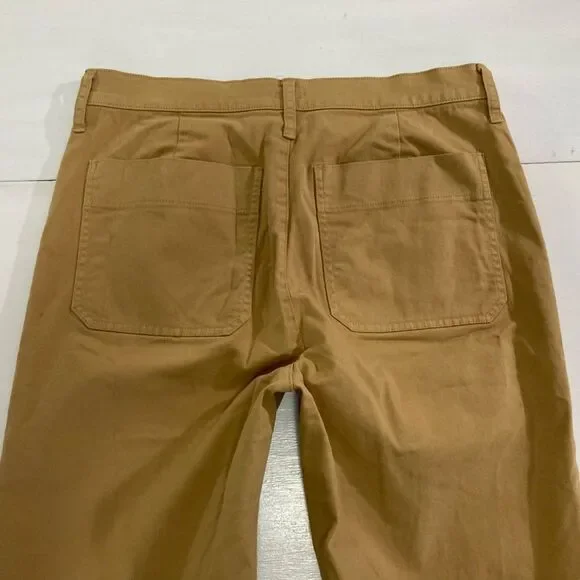 J Crew Sailor Chino Pants Women’s 30 Brown Slim Wide Leg Cropped High Rise - Picture 4 of 11